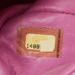 Pre Owned Chanel Lilac Quilted Lambskin Leather Jumbo Classic Double Flap Bag