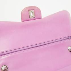 Pre Owned Chanel Lilac Quilted Lambskin Leather Jumbo Classic Double Flap Bag