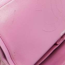 Pre Owned Chanel Lilac Quilted Lambskin Leather Jumbo Classic Double Flap Bag