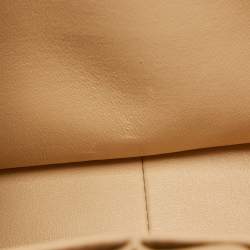 Pre Owned Chanel Beige Quilted Caviar Leather Jumbo Classic Double Flap Bag