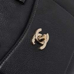 Pre Owned Chanel Black Leather Mini Neo Executive Tote