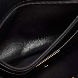 Pre Owned Chanel Black/White Shearling Classic Flap Bag
