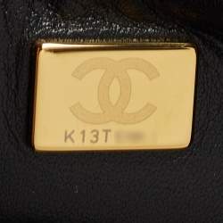 Pre Owned Chanel Black/White Shearling Classic Flap Bag