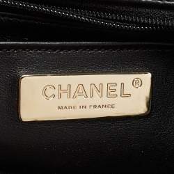 Pre Owned Chanel Black/White Shearling Classic Flap Bag