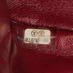 Pre Owned Chanel Red Gingham Tweed Classic 225 Reissue 2.55 Flap Bag