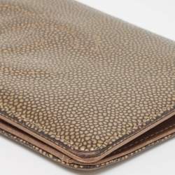 Chanel Gold Leather Timeless CC L Yen Wallet