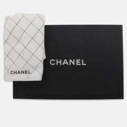 Chanel White Leather Classic Double Flap Shoulder Bag