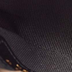 Chanel Black Quilted Leather Micro CC Pearl Embellished Bag