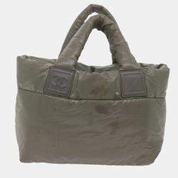 Chanel Green Synthetic Small Coco Cocoon Tote Bag