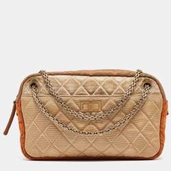 Pre Owned Chanel Tricolor Quilted Fabric Reissue Camera Bag