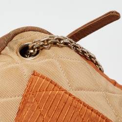 Pre Owned Chanel Tricolor Quilted Fabric Reissue Camera Bag