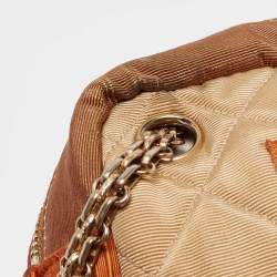 Pre Owned Chanel Tricolor Quilted Fabric Reissue Camera Bag