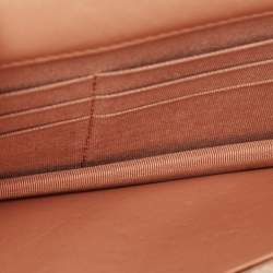 Chanel Peach Pink Quilted Leather Classic Wallet on Chain 