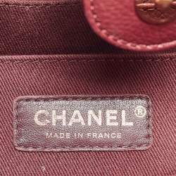 Chanel Burgundy Leather Small Neo Executive Shopper Tote