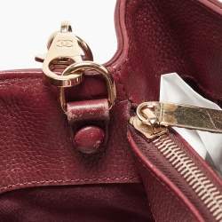 Chanel Burgundy Leather Small Neo Executive Shopper Tote