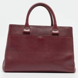Chanel Burgundy Leather Small Neo Executive Shopper Tote