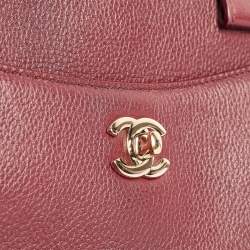 Chanel Burgundy Leather Small Neo Executive Shopper Tote