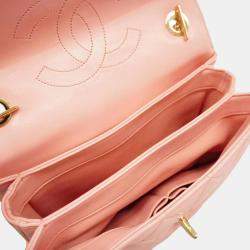 Chanel Pink Leather Small Trendy CC Top Handle Bags