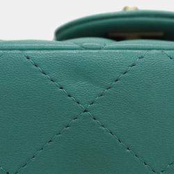 Chanel Green Lambskin Leather Mini Flap Bag Shoulder Bags