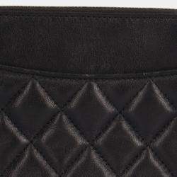 Chanel Black Caviar Quilted Flap Phone Holder With Chain 