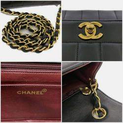 Chanel Black Leather  Mademoiselle Shoulder Bag