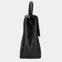 Chanel Black Caviar Leather Vintage Kelly Bag