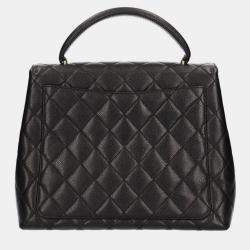 Chanel Black Caviar Leather Vintage Kelly Bag