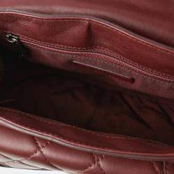 Pre Owned Chanel Burgundy Leather Paris-Salzburg Quilted Saddle Bag