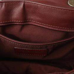 Pre Owned Chanel Burgundy Leather Paris-Salzburg Quilted Saddle Bag