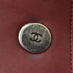 Pre Owned Chanel Burgundy Leather Paris-Salzburg Quilted Saddle Bag
