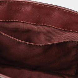 Pre Owned Chanel Burgundy Leather Paris-Salzburg Quilted Saddle Bag