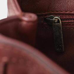 Pre Owned Chanel Burgundy Leather Paris-Salzburg Quilted Saddle Bag