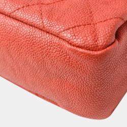 Pre Owned Chanel Red Caviar Quilted Mini Simply CC Flap Bag