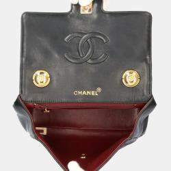 Chanel Black Leather Kelly Top Handle Bag