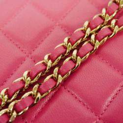 Chanel Pink Leather CC Round Lucky Charms Shoulder Bag