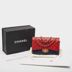 مملوكة مسبقًا Chanel Tricolor Quilted Lambskin Leather Jumbo Classic Double Flap Bag