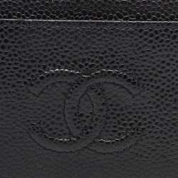 Chanel Black Caviar Leather CC Card Holder