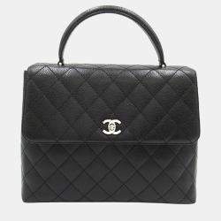 Chanel Black Caviar Kelly Top Handle Bag