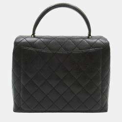 Chanel Black Caviar Kelly Top Handle Bag