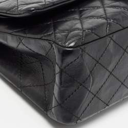 Chanel Black Quilted Aged Leather Reissue 2.55 Classic 226 Flap Bag