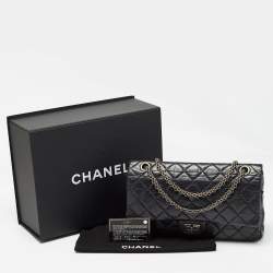 Chanel Black Quilted Aged Leather Reissue 2.55 Classic 226 Flap Bag