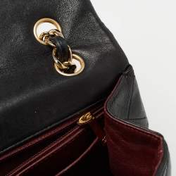 Pre Owned Chanel Black Quilted Lambskin Leather Maxi Classic Single Flap Bag
