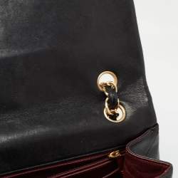 Pre Owned Chanel Black Quilted Lambskin Leather Maxi Classic Single Flap Bag