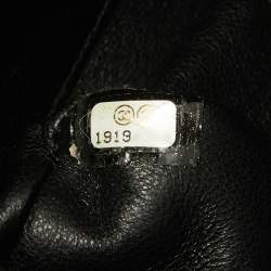Pre Owned Chanel Cream Striped Patent Leather Medium Classic Double Flap Bag