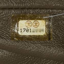 Pre Owned Chanel Olive Green Quilted Leather Chain Flap Bag