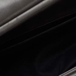 Pre Owned Chanel Grey Quilted Glazed Leather Small CC Delivery Bag