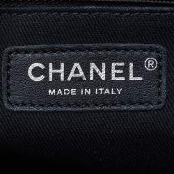 Pre Owned Chanel Grey Quilted Glazed Leather Small CC Delivery Bag