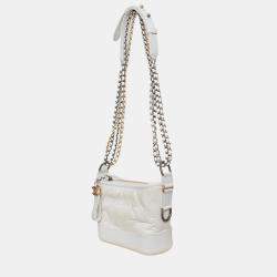 Chanel Quilted Leather Gabrielle Hobo Bag - '10s White Leather