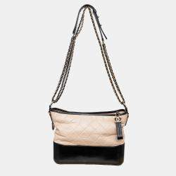 Chanel Quilted Large Gabrielle Hobo Bag - '10s Beige Leather