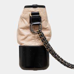 Chanel Quilted Large Gabrielle Hobo Bag - '10s Beige Leather
